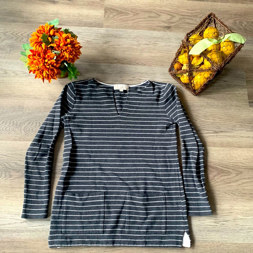 Striped V Neck Tunic🤍